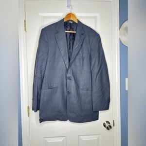 Brooks Brothers 346 Mens 42L Blue Plaid Wool Suit Jacket Blazer Sport Coat 42 L